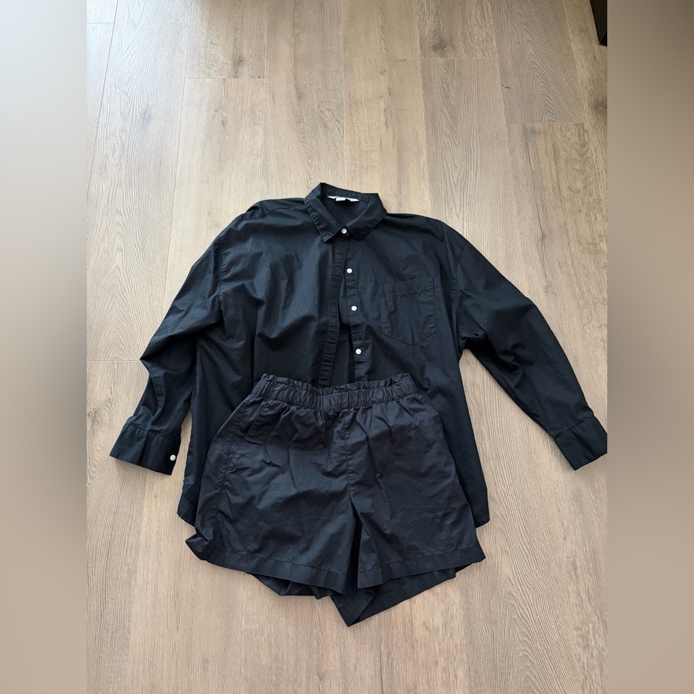 Old Navy Black Boyfriend Shirt